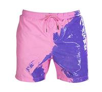 Zoloyo - Bañador para niños que cambian de color, verano, para hombre, secado rápido, para playa, bañador de playa, color cambiante, Rosa y rojo., X-Large