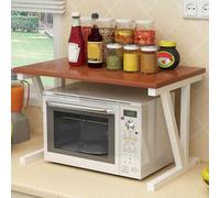 ZOLPINL Estante para microondas, Soporte para microondas, Estante para Horno microondas de 2 Niveles, Estante para Especias para Cocina, Soporte Resistente para tostadora de microondas, or