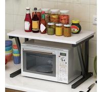ZOLPINL Estante para microondas, Soporte para microondas, Estante para Horno microondas de 2 Niveles, Estante para Especias para Cocina, Soporte Resistente para tostadora de microondas, or