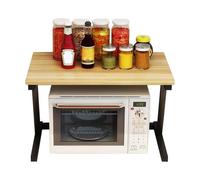 ZOLPINL Estante para microondas, Soporte para microondas, Estante para Horno microondas de 2 Niveles, Estante para Especias para Cocina, Soporte Resistente para tostadora de microondas, or