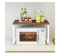 ZOLPINL Estante para microondas, Soporte para microondas, Rejilla para Horno microondas, Rejilla de Madera para Horno microondas, mostrador, Estante para Especias, Organizador para Cocina,