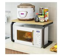 ZOLPINL Estante para microondas, Soporte para microondas, Rejilla para Horno microondas, Rejilla de Madera para Horno microondas, mostrador, Estante para Especias, Organizador para Cocina,