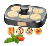 ZOLPINL Household Egg Burger Maker Pan, Non-Stick Omelette Maker, 900w Power Non-Stick Coating Return Heating Ring Visualisation of The Lid Easy to Clean Suitable for Snacks, Kitchen