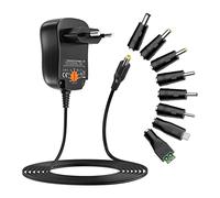 Zolt 12W Adaptador de Corriente Universal CA a CC de 3V 4,5V 5V 6V 7,5V 9V 12V 1A Fuente de Alimentación, Adaptador de Voltaje Múltiple con 8 Enchufes
