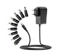 Zolt 36W 12V 3A Fuente de Alimentación Universal, 12V 1A 2A 3A AC DC Adaptador de Corriente Transformador con 9 Enchufes de CC, 3000mA Máx.