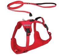 Zolux - Arnés de clip y Go para perro con correa de 2 m, talla XL, rojo, 38 - 45 kg, cierre magnético ultra rápido y seguro, bandas reflectantes - hebillas laterales - tejido transpirable