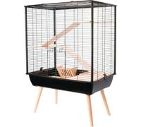 Jaula zolux cage neo cozy grandes roedores h80, col. negro
