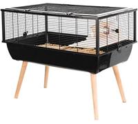 Zolux Cage Neo Nigha - Rongador (tamaño pequeño, 77,5 x 47,5 x 64,5 cm), Color Negro