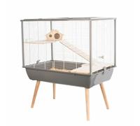 Zolux Cage Neo Silta - Rongador (tamaño pequeño, 77,5 x 47,5 x 87,5 cm), Color Gris