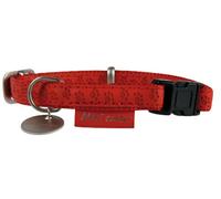 Zolux Collar Mac Leather Rojo Gargantilla 27/40 cm x Ancho 15 mm para Perro