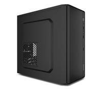 Zolyd Node Caja PC Compacta Micro-ATX/Mini-ITX con Fuente de Alimentación 500 W 80 Plus Bronze, 1 Ventilador Incluido, USB 3.0, Negro