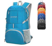 ZOMAKE 35L Mochila Plegable Ligera de Senderismo Pequeña Mochilas Para Hombre Mujer Viaje Trekking Deporte(Azul claro)