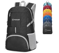 ZOMAKE 35L Mochila Plegable Ligera de Senderismo Pequeña Mochilas Para Hombre Mujer Viaje Trekking Deporte(Negro)