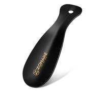 ZOMAKE Calzador Pequeño - Calzador de Metal 19CM,Calzador de Zapatos Corto Portátil Para Personas Mayores Con Colgante Agujero Fácil de Utilizar(Negro)