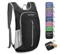 ZOMAKE Mochila Ligera Plegable 10L - Mochila Pequeña Ultraligera para Viajar Senderismo Trekking Excursion,Mini Mochila Deporte Pequeña para Mujer Hombre(Negro)