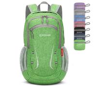 ZOMAKE Mochila Pequeña Plegable 20 L para Viaje Mujer Hombre Ultraligera Mochilas Ligeras Senderismo Montaña para Deportes al Aire Libre(Verde Oscuro)