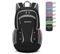 ZOMAKE Mochila Pequeña Plegable 20 L para Viaje Mujer Hombre Ultraligera Mochilas Ligeras Senderismo Montaña para Deportes al Aire Libre(Negro)