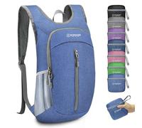 ZOMAKE Mochila Plegable Ligera,Backpack Senderismo Pequeña 10L(Azul Oscuro) | Nylon,Anti-desgarro,Resistencia al Agua,Compacto Bag,Cabe en Maleta o Bolsa,Deporte Senderismo Salidas Viajes,Hombre Mujer