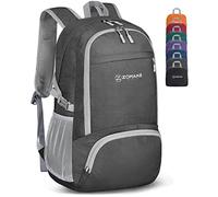 ZOMAKE Mochila Plegable Ligera de Senderismo Pequeña Mochila con Resistencia Al Agua 30L para Hombre Mujer Viaje Trekking Deporte(Gris Medio)