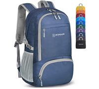 ZOMAKE Mochila Plegable Ligera de Senderismo Pequeña Mochilas Con Resistencia Al Agua 30L Para Hombre Mujer Viaje Trekking Deporte(Azul marin)