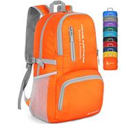 ZOMAKE Mochila Plegable Ligera de Senderismo Pequeña Mochilas Con Resistencia Al Agua 35L Para Hombre Mujer Viaje Trekking Deporte(Naranja)