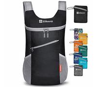 ZOMAKE Mochila Plegable Ultraligera Impermeable 14L - Mochilas Pequeña Plegables Senderismo para Hombre Mujer Trekking Deporte(Negro)
