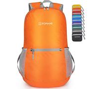 ZOMAKE Mochila Plegable Ultraligera - Mochilas de Senderismo Pequeña Mochila Con Resistencia Al Agua 20L Para Hombre Mujer Viaje Trekking Deporte(Naranja)