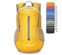 ZOMAKE Mochila Plegable Ultraligera - Mochilas de Senderismo Pequeña Mochila Con Resistencia Al Agua 25L Para Hombre Mujer Viaje Trekking Deporte(Amarillo)