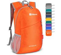 ZOMAKE Mochila Senderismo Montaña Plegable Ligera 20 L Pequeñas para Hombre Mujer,Mochilas Compacta para Viajar(Naranja)