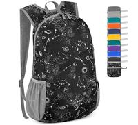 ZOMAKE Mochila Senderismo Montaña Plegable Ligera 20 L Pequeñas para Hombre Mujer,Mochilas Compacta para Viajar(Estampado Estelar)