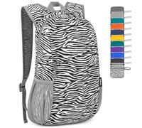 ZOMAKE Mochila Senderismo Montaña Plegable Ligera 20 L Pequeñas para Hombre Mujer,Mochilas Compacta para Viajar(Estampado de Cebra)