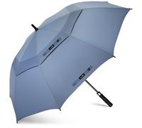 ZOMAKE Paraguas de golf grande resistente al viento,resistente al viento,62 pulgadas paraguas de golf grande,doble toldo ventilado para hombres (Azul grisáceo)
