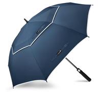 ZOMAKE Paraguas Golf Antiviento Automatico 68 Pulgadas,Extra Grande Paragua Resistente con Doble Toldo Venteado Impermeable A Prueba de Viento Palo Paraguas para Hombre Mujer(Nuevo Azul)