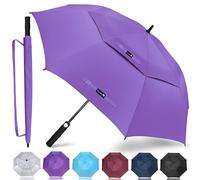 ZOMAKE Paraguas Golf Grande,Paraguas Golf XXL,Paragua Antiviento Resistente Extra Grandes Caballero Fuerte Viento Sombrilla Strong Windproof Largo Umbrella Antiviento Mujer Hombre(Violeta)
