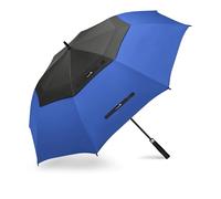 ZOMAKE Paraguas Grande 62 Pulgadas,XL Paraguas de Golf Antiviento con Apertura Automática,Doble Toldo de Umbrella Ventilado para 2-3 Personas,Paraguas Hombre Mujer Grandes(Negro-Azul Marino)