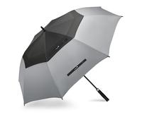 ZOMAKE Paraguas Grande 68 Pulgadas - XXL Paraguas De Golf Antiviento con Apertura Automática,Doble Toldo De Umbrella Ventilado para 2-4 Personas,Paraguas Hombre Mujer Grandes(Negro-Gris)