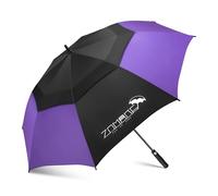 ZOMAKE Paraguas Grande 68 Pulgadas,XXL Paraguas Golf Grandes Antiviento,Umbrella Resistente Con Doble Toldo Venteado Impermeable Para Hombre Mujer(Negro&Morado)