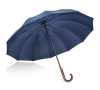 ZOMAKE Paraguas Grande XXL Antiviento 12 Varillas,55 Pulgadas Paraguas de Golf Para Hombre Mujer,120 cm Paraguas Largo Clásico con Bastones(Azul-A)