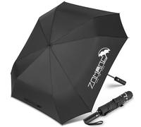 ZOMAKE Paraguas Plegable 54 Inch, Paraguas Plegable Antiviento 137CM, Umbrella Resistente para Familiar, para Hombres y Mujeres(Negro)
