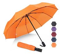 ZOMAKE Paraguas Plegable Antiviento 114 cm Grande, Resistente y Compacto | Mujer y Hombre, Paraguas Automático, 10 Varillas Reforzadas, Umbrella Portátil, Pequeño al Plegarse, Anti-UV, Diario y Viaje