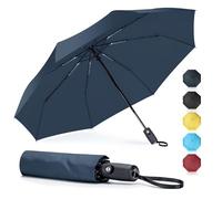 ZOMAKE Paraguas Plegable Antiviento,Pequeño Paraguas Protección Solar UV para Mujer Hombre,Mini Umbrella con Apertura y Cierre Automático Resistente al Viento con Doble Toldo(Azul Rey)