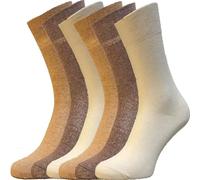 ZombaFlo 6 pares de calcetines para diabéticos para mujer - No elásticos - Ricos en algodón | Calcetines suaves Gentle Grip para mujer, paquete múltiple UK 4-7 (estándar, marrón)
