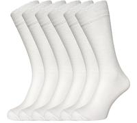 ZombaFlo 6 pares de calcetines para diabéticos para mujer - No elásticos - Ricos en algodón | Calcetines suaves Gentle Grip para mujer, paquete múltiple UK 4-7 (estándar, blanco)