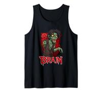 Zombi Anime Brain Halloween Terror Kawaii Regalo Zombie Camiseta sin Mangas