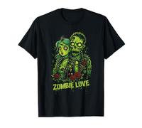 Zombie Amor Punk Pareja No Muertos Romance Horror Halloween Camiseta