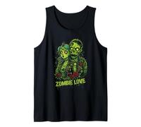 Zombie Amor Punk Pareja No Muertos Romance Horror Halloween Camiseta sin Mangas