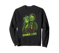 Zombie Amor Punk Pareja No Muertos Romance Horror Halloween Sudadera