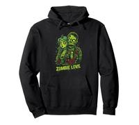 Zombie Amor Punk Pareja No Muertos Romance Horror Halloween Sudadera con Capucha