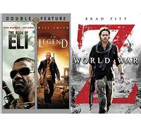 ZOMBIE APOCALYPSE DVD Triple Pack: Set World War Z + The Book of Eli/ I Am Legend (4 DVD ZOMBIE APOCALYPSE Set)