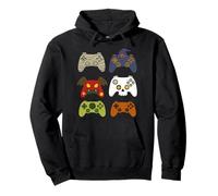 Zombie Bat Wizard Pumpkin Gaming Controllers Halloween Sudadera con Capucha